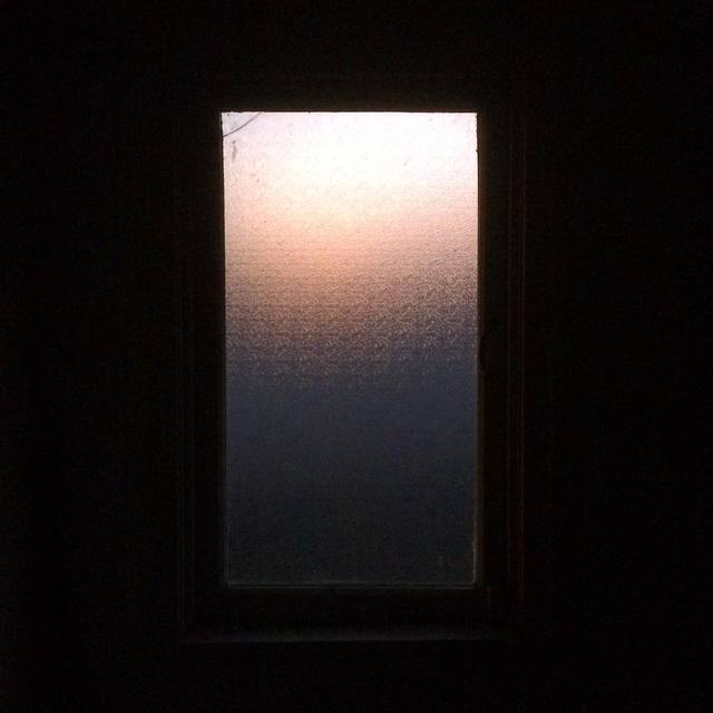 Obscured sunset. #window #sunset #frostedglass #365