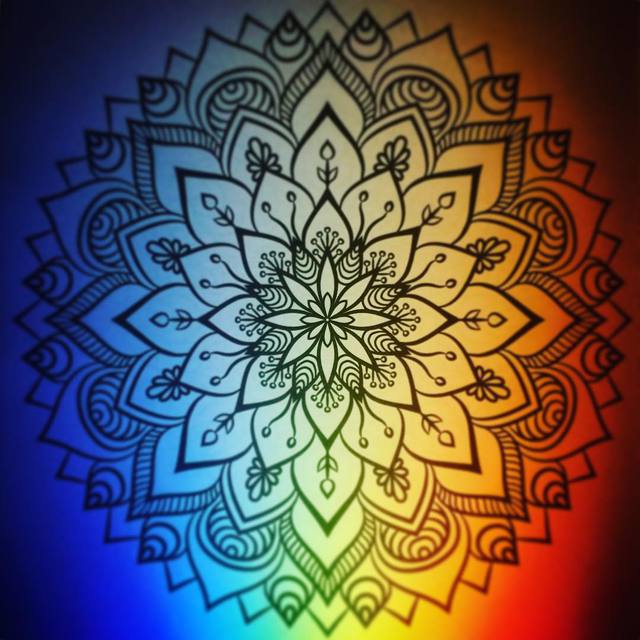 #mandala #ipadlighting #colouringbookforadults #rainbows #365