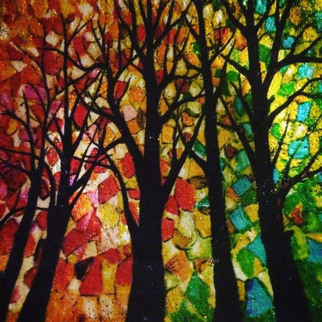 #glitter #trees #art #365
