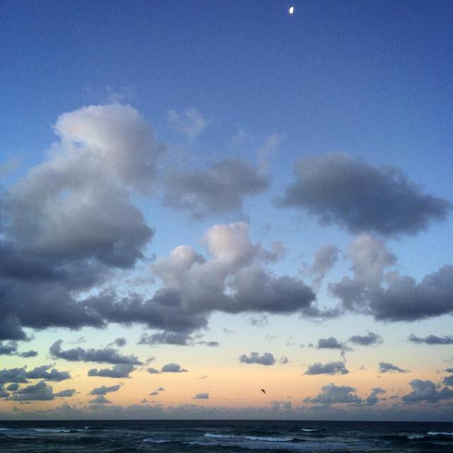 #burleigh #moon #ocean #theothersideofsunset #clouds #365