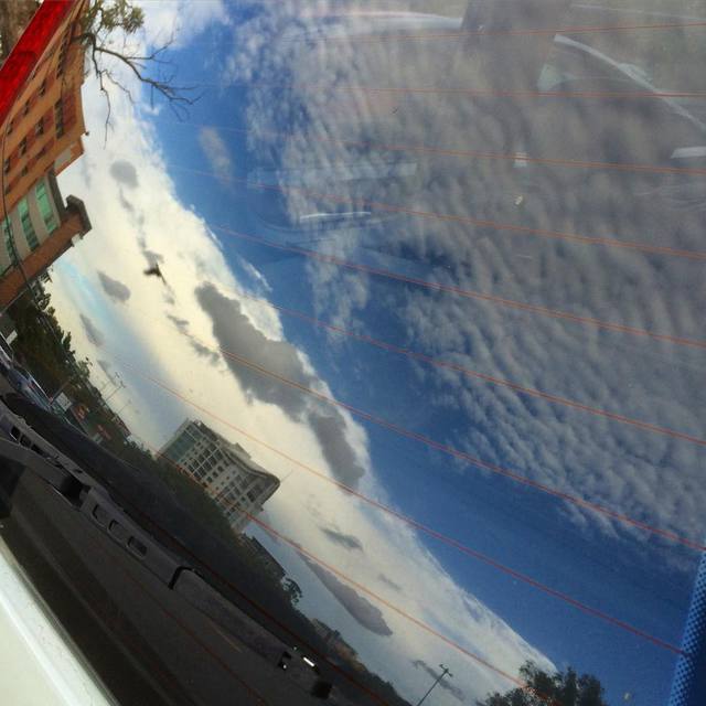 Clouds in the window
#clouds #reflection #carwindow #365