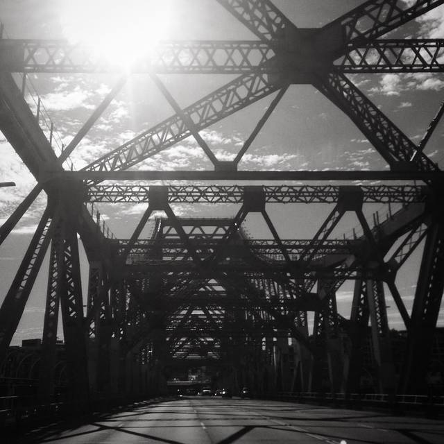 #steel #bridge #storeybridge #triangles #sunburst #blackandwhite #365