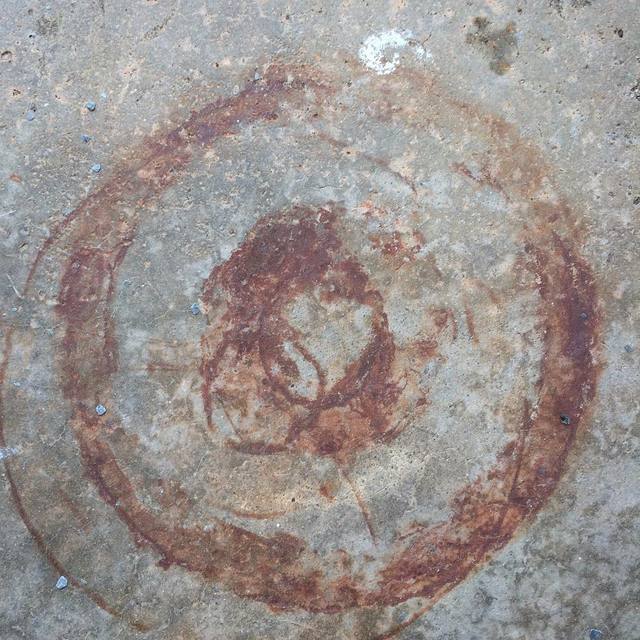 Time makes its mark
#concrete #rust #circles #stain #watermark #365